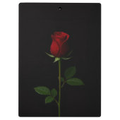 Black 4 Luxe Clipboard, Velvet Red Rose クリップボード (裏面)