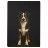 Black 4 Luxe Clipboard, Wise Australian Shepherd クリップボード (裏面)