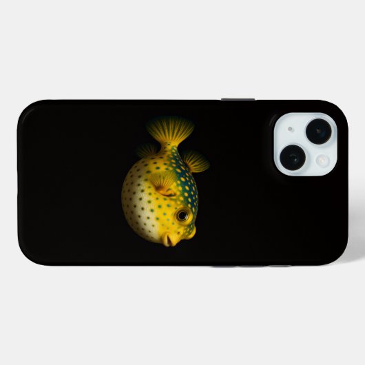 Black 4 Luxe, Exotic Yellow Putterfish Case-Mate iPhoneケース (裏面 (横))