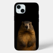 Black 4 Luxe, Fluffy Marmot iPhone 15 Plus Case-Mate iPhoneケース (裏面)