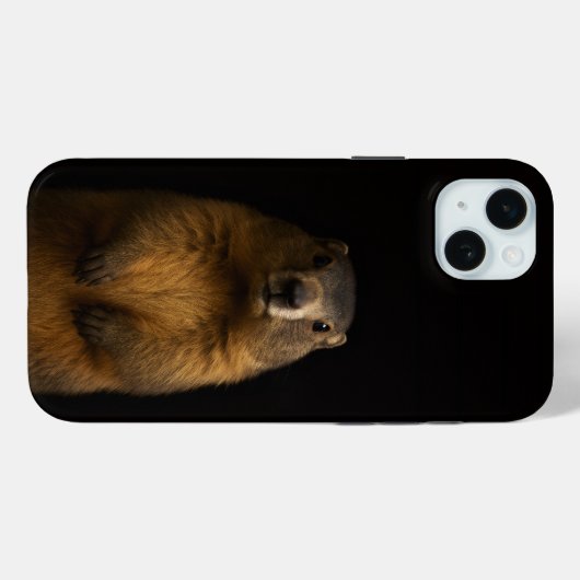 Black 4 Luxe, Fluffy Marmot iPhone 15 Plus Case-Mate iPhoneケース (裏面 (横))