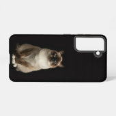 Black 4 Luxe  Galaxy S21 Case, Birmanese Cat Samsung Galaxyケース (裏面横)