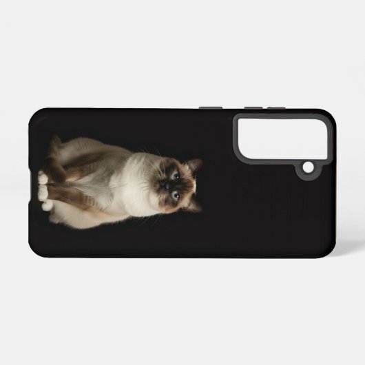 Black 4 Luxe  Galaxy S21 Case, Birmanese Cat Samsung Galaxyケース (裏面横)