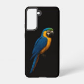Black 4 Luxe  Galaxy S21 Case, Blue Yellow Macaw Samsung Galaxyケース (裏面)