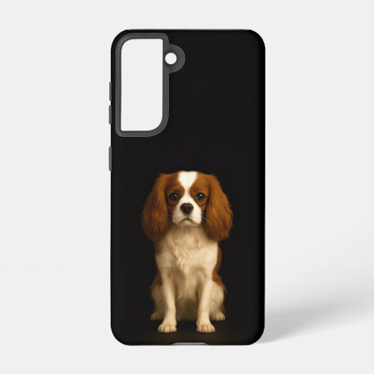 Black 4 Luxe  Galaxy S21 Case, Cavalier Spaniel Samsung Galaxyケース (裏面)
