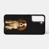 Black 4 Luxe  Galaxy S21 Case, Cavalier Spaniel Samsung Galaxyケース (裏面横)