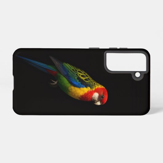Black 4 Luxe  Galaxy S21 Case, Eastern Rosella Samsung Galaxyケース (裏面横)