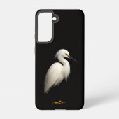 Black 4 Luxe  Galaxy S21 Case, Elegant Snowy Egret Samsung Galaxyケース (裏面)
