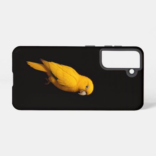 Black 4 Luxe  Galaxy S21 Case, Golden Parakeet Samsung Galaxyケース (裏面横)
