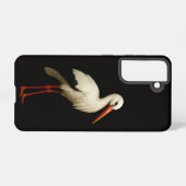 Black 4 Luxe Galaxy S21 Case, Graceful Stork Samsung Galaxyケース (裏面横)