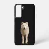Black 4 Luxe  Galaxy S21 Case, Ivory Arctic Wolf Samsung Galaxyケース (裏面)