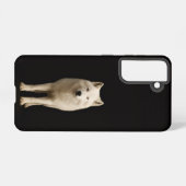 Black 4 Luxe  Galaxy S21 Case, Ivory Arctic Wolf Samsung Galaxyケース (裏面横)