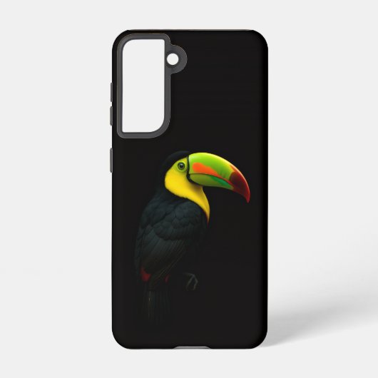 Black 4 Luxe Galaxy S21 Case, Keel Billed Tucan Samsung Galaxyケース (裏面)