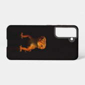 Black 4 Luxe Galaxy S21 Case, Leopard Gecko Samsung Galaxyケース (裏面横)