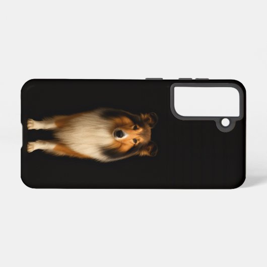Black 4 Luxe  Galaxy S21 Case, Loyal Collie Samsung Galaxyケース (裏面横)