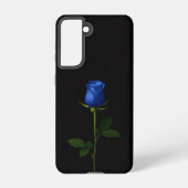 Black 4 Luxe Galaxy S21 Case, Midnight Blue Rose Samsung Galaxyケース (裏面)