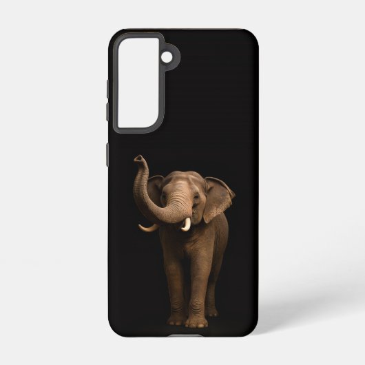Black 4 Luxe  Galaxy S21 Case, Mighty Elephant Samsung Galaxyケース (裏面)