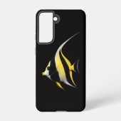 Black 4 Luxe Galaxy S21 Case, Moorish Idol Fish Samsung Galaxyケース (裏面)