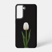 Black 4 Luxe  Galaxy S21 Case, Pearl White Tulip Samsung Galaxyケース (裏面)