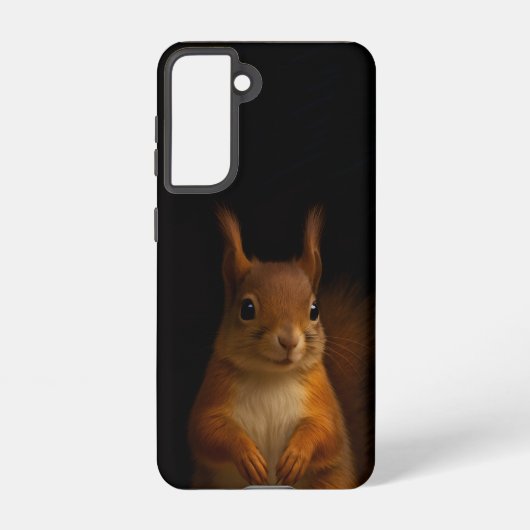 Black 4 Luxe Galaxy S21 Case, Red Squirrel Samsung Galaxyケース (裏面)