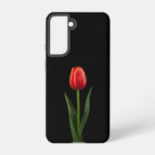 Black 4 Luxe  Galaxy S21 Case, Ruby Red Tulip Samsung Galaxyケース (裏面)