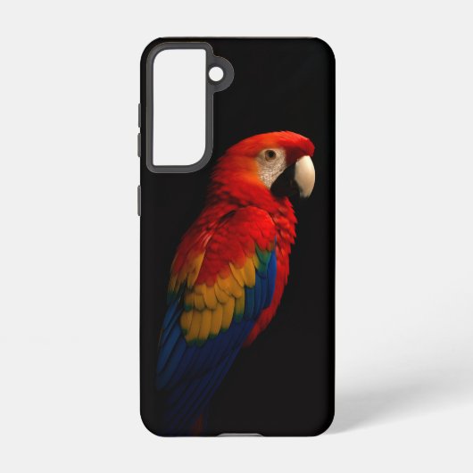 Black 4 Luxe  Galaxy S21 Case, Scarlet Parrot Samsung Galaxyケース (裏面)