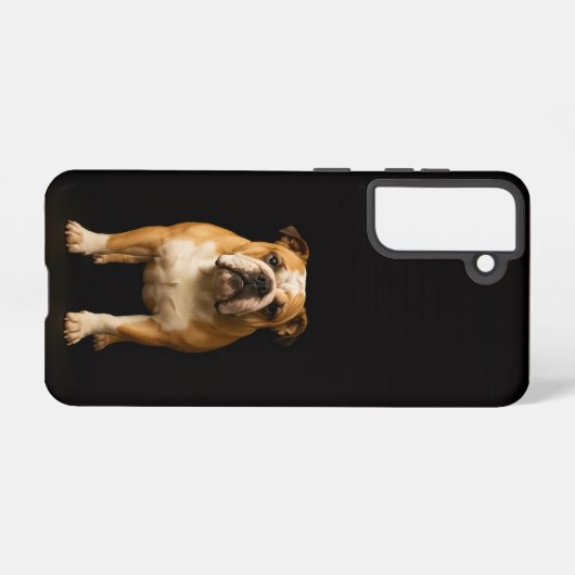 Black 4 Luxe  Galaxy S21 Case, Stamina Bulldog Samsung Galaxyケース (裏面横)