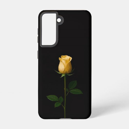 Black 4 Luxe  Galaxy S21 Case, Sunlit Yellow Rose Samsung Galaxyケース (裏面)