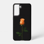 Black 4 Luxe  Galaxy S21 Case, Sunset Orange Rose Samsung Galaxyケース (裏面)