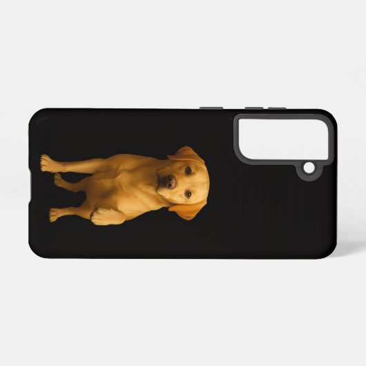 Black 4 Luxe  Galaxy S21 Case, Tender Labrador Samsung Galaxyケース (裏面横)