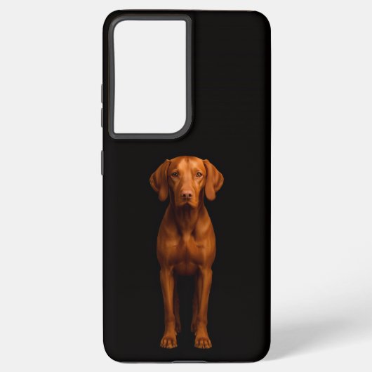 Black 4 Luxe Galaxy S21 Plus, Agile Vizsla Dog Samsung Galaxyケース (裏面)