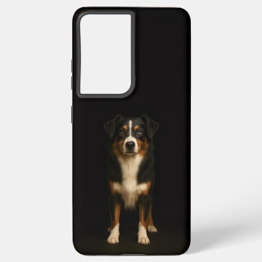 Black 4 Luxe Galaxy S21 Plus, Aussie Shepherd Samsung Galaxyケース (裏面)