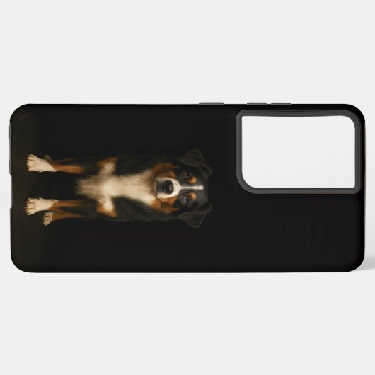 Black 4 Luxe Galaxy S21 Plus, Aussie Shepherd Samsung Galaxyケース (裏面横)