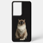 Black 4 Luxe Galaxy S21 Plus, Birmanese Cat Samsung Galaxyケース (裏面)