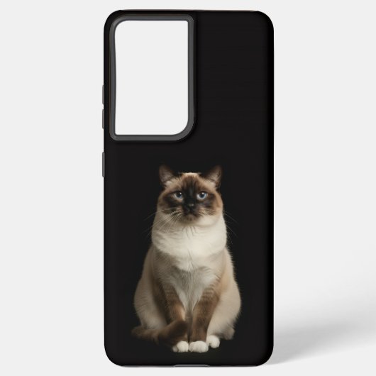 Black 4 Luxe Galaxy S21 Plus, Birmanese Cat Samsung Galaxyケース (裏面)