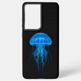Black 4 Luxe Galaxy S21 Plus, Blue Jellyfish Samsung Galaxy S21+ケース