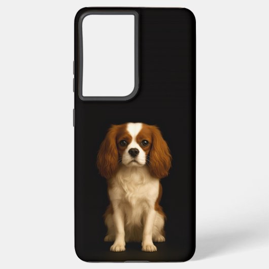 Black 4 Luxe Galaxy S21 Plus, Cavalier Spaniel Samsung Galaxyケース (裏面)