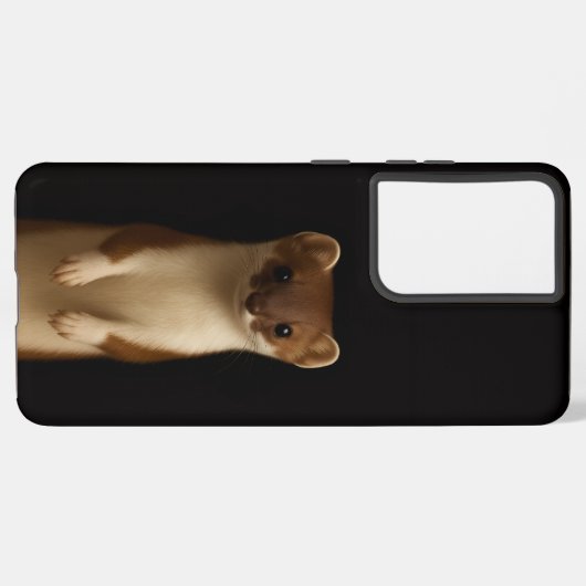 Black 4 Luxe Galaxy S21 Plus, Elegant Weasel Samsung Galaxyケース (裏面横)