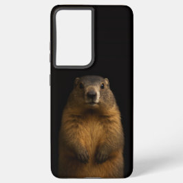 Black 4 Luxe Galaxy S21 Plus, Fluffy Marmot Samsung Galaxy S21+ケース