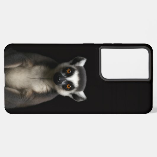 Black 4 Luxe Galaxy S21 Plus, Gentle Lemur Samsung Galaxyケース (裏面横)