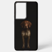 Black 4 Luxe Galaxy S21 Plus, German Pointer Samsung Galaxyケース (裏面)