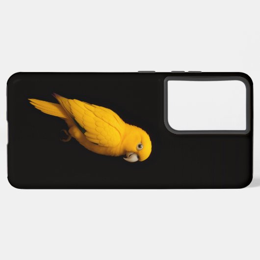 Black 4 Luxe Galaxy S21 Plus, Golden Parakeet Samsung Galaxyケース (裏面横)