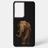Black 4 Luxe Galaxy S21 Plus, Indian Elephant Samsung Galaxyケース (裏面)