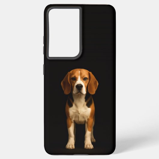 Black 4 Luxe Galaxy S21 Plus, Kind Beagle Samsung Galaxyケース (裏面)
