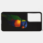 Black 4 Luxe Galaxy S21 Plus, Lorikeet Parrot Samsung Galaxyケース (裏面横)
