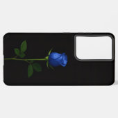 Black 4 Luxe Galaxy S21 Plus, Midnight Blue Rose Samsung Galaxyケース (裏面横)