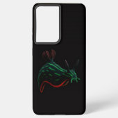 Black 4 Luxe Galaxy S21 Plus, Neon Sea Slug Samsung Galaxyケース (裏面)