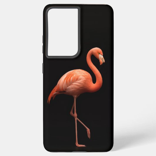 Black 4 Luxe Galaxy S21 Plus, Pink Flamingo Samsung Galaxyケース (裏面)
