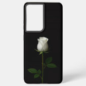 Black 4 Luxe Galaxy S21 Plus, Pure White Rose Samsung Galaxyケース (裏面)