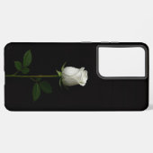 Black 4 Luxe Galaxy S21 Plus, Pure White Rose Samsung Galaxyケース (裏面横)